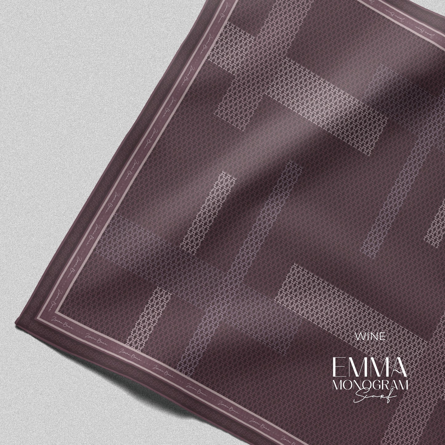 Emma Monogram Scarf
